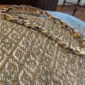 Ross Simon gold over sterling sapphire and diamond bracelet